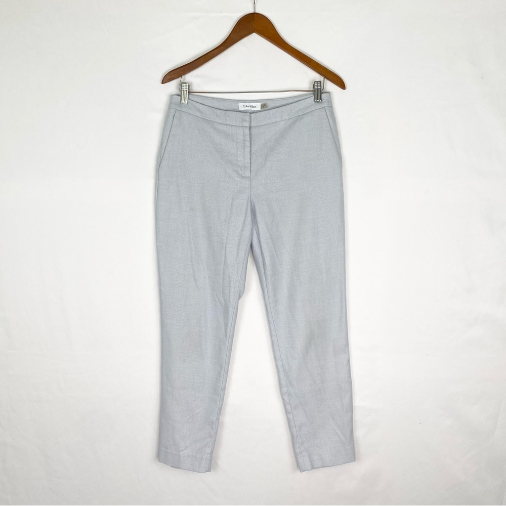 Calvin Klein Mid Rise Trouser Pants Tapered Blue Size 4